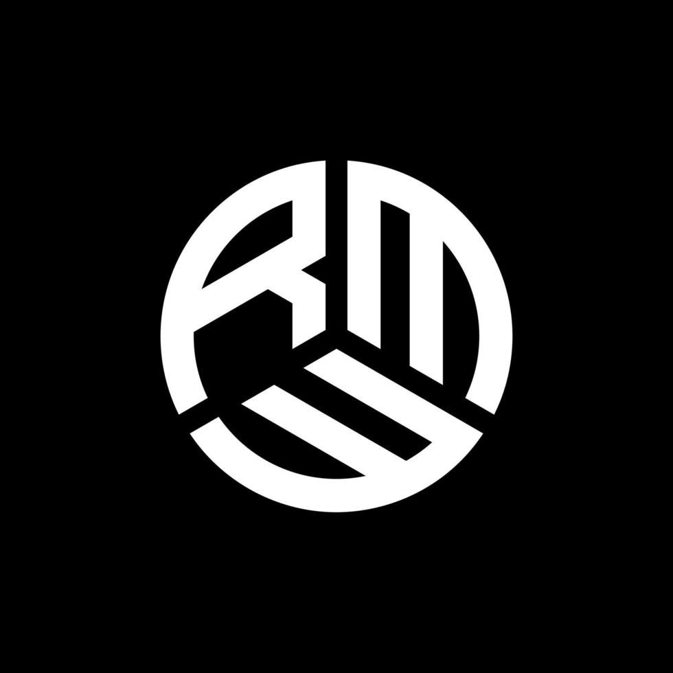 rmw lettera logo design su sfondo nero. rmw creative iniziali lettera logo concept. design della lettera rmw. vettore