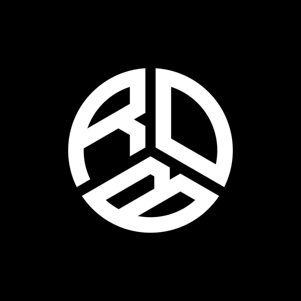 design del logo della lettera di rapina su sfondo nero. rob creative iniziali lettera logo concept. disegno di lettera di rapina. vettore