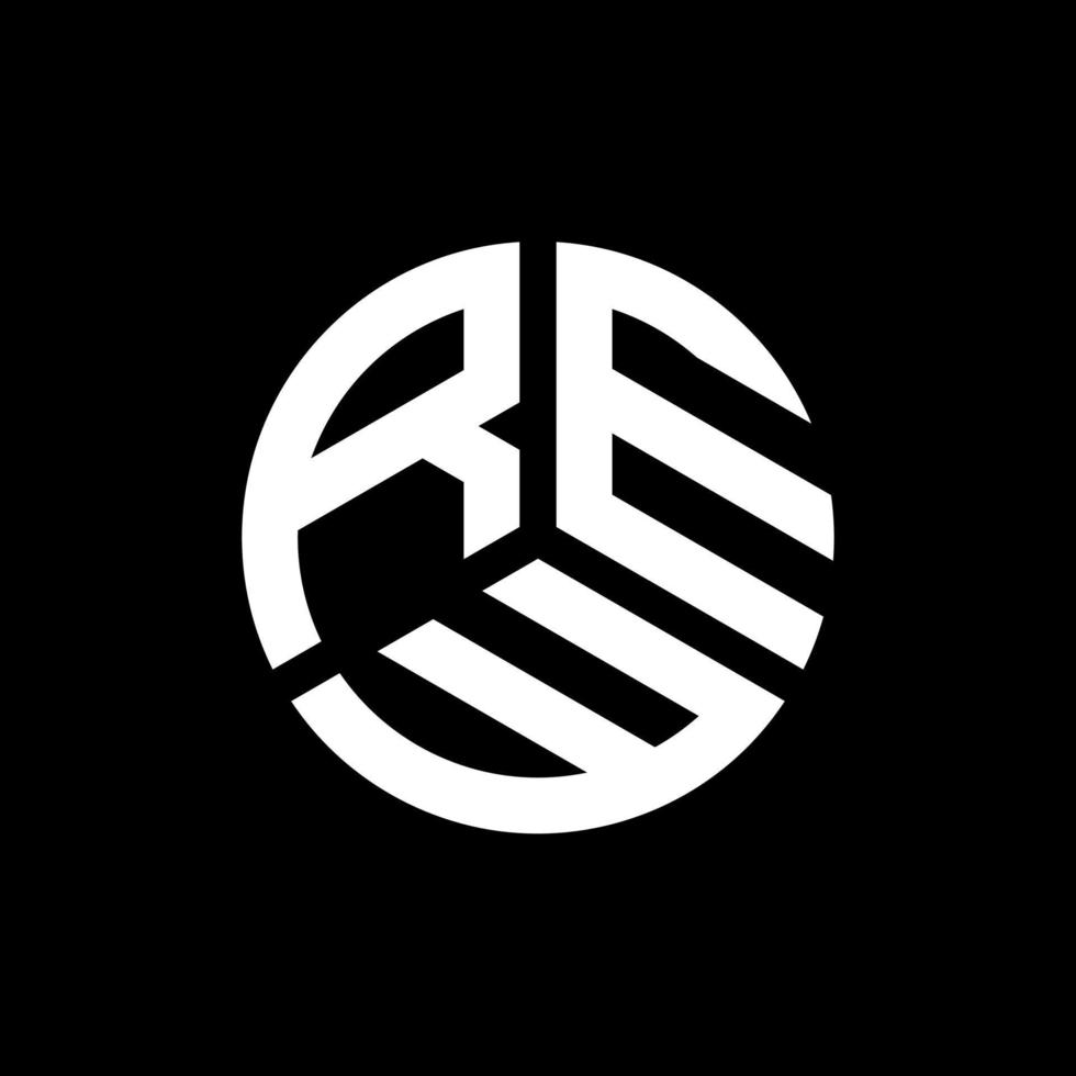 rew lettera logo design su sfondo nero. rew creative iniziali lettera logo concept. riformulare il design della lettera. vettore