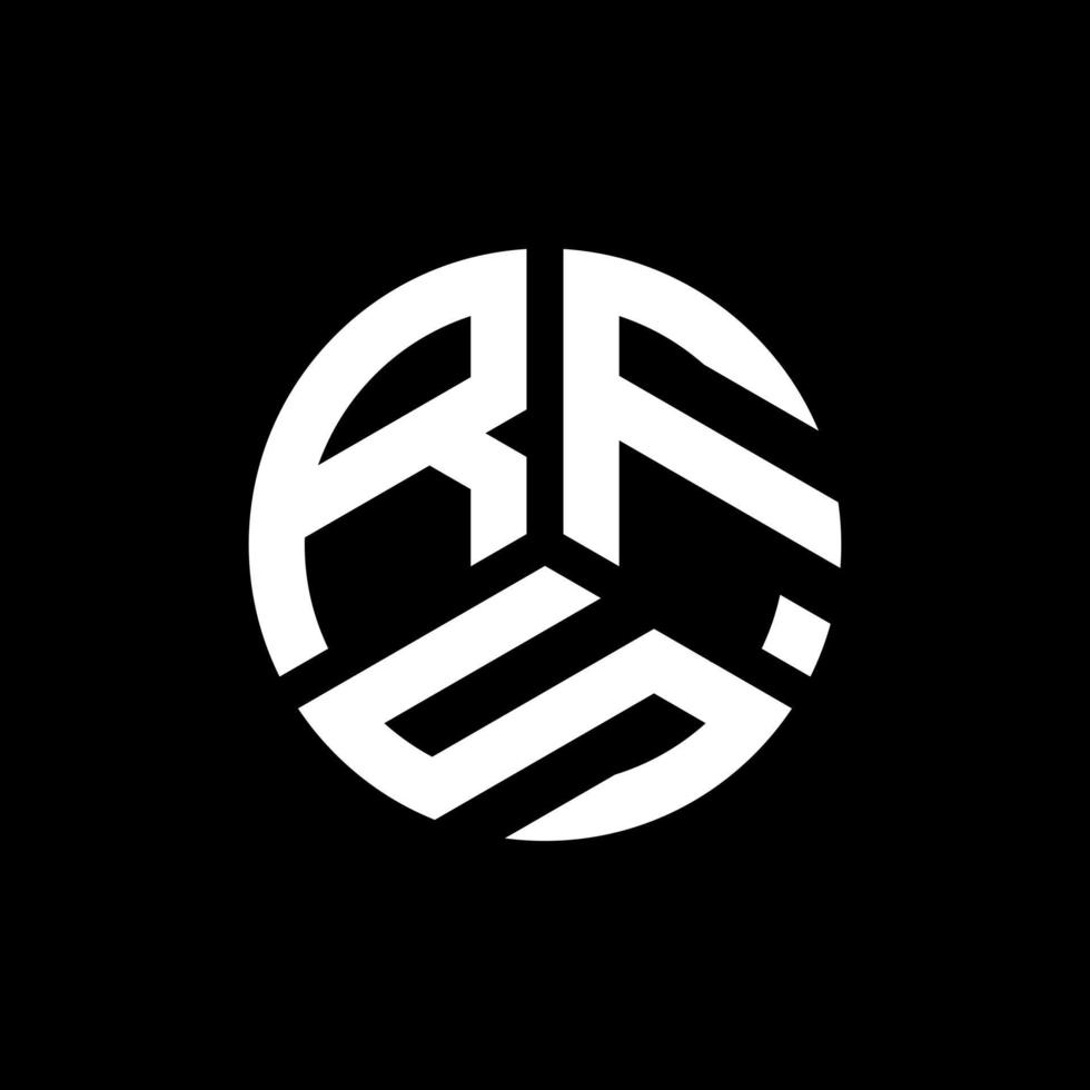 rfs lettera logo design su sfondo nero. rfs creative iniziali lettera logo concept. disegno della lettera rfs. vettore