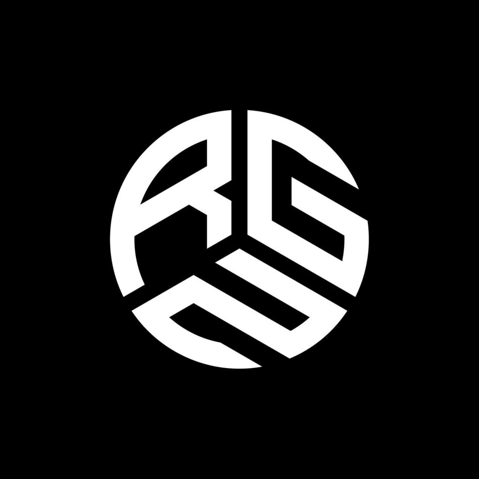 rgn lettera logo design su sfondo nero. rgn creative iniziali lettera logo concept. disegno della lettera rgn. vettore