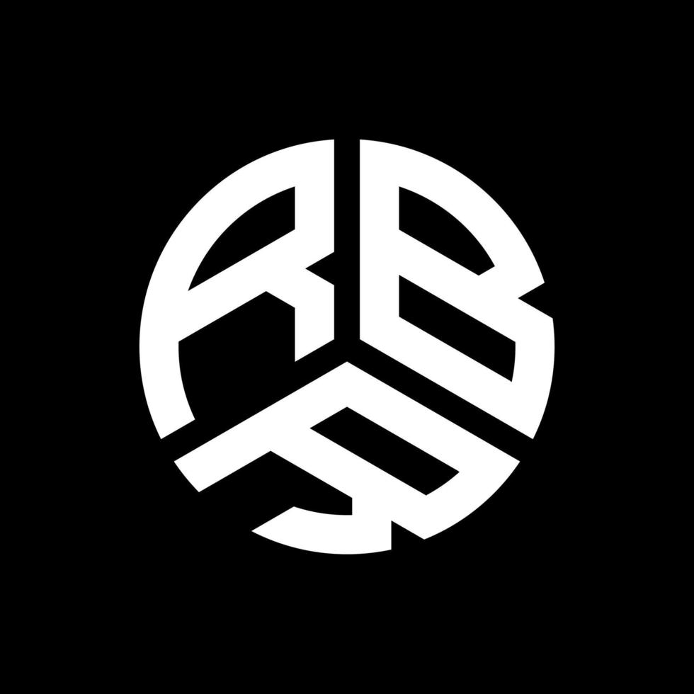 rbr lettera logo design su sfondo nero. rbr creative iniziali lettera logo concept. disegno della lettera rbr. vettore