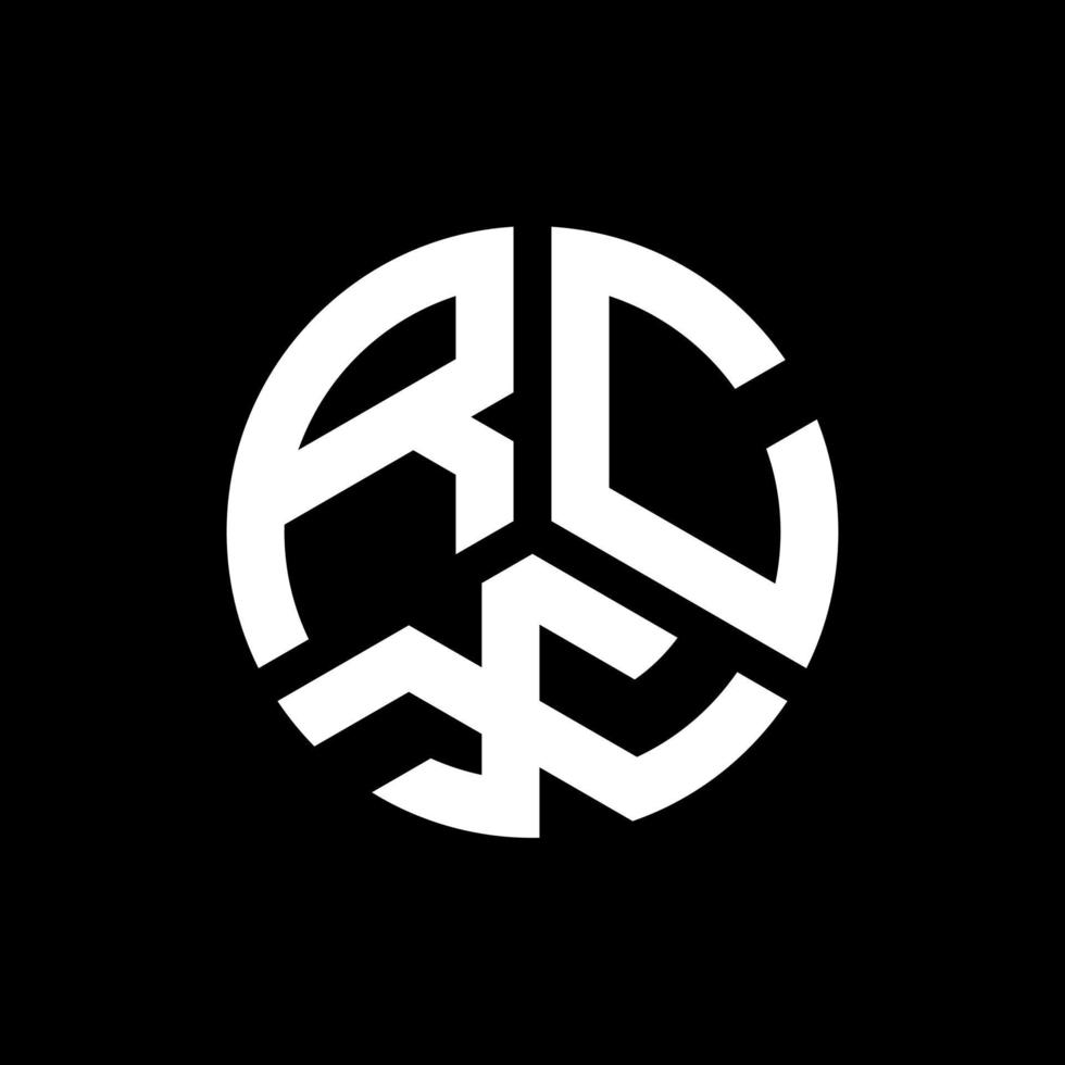 rcx lettera logo design su sfondo nero. rcx creative iniziali lettera logo concept. disegno della lettera rcx. vettore