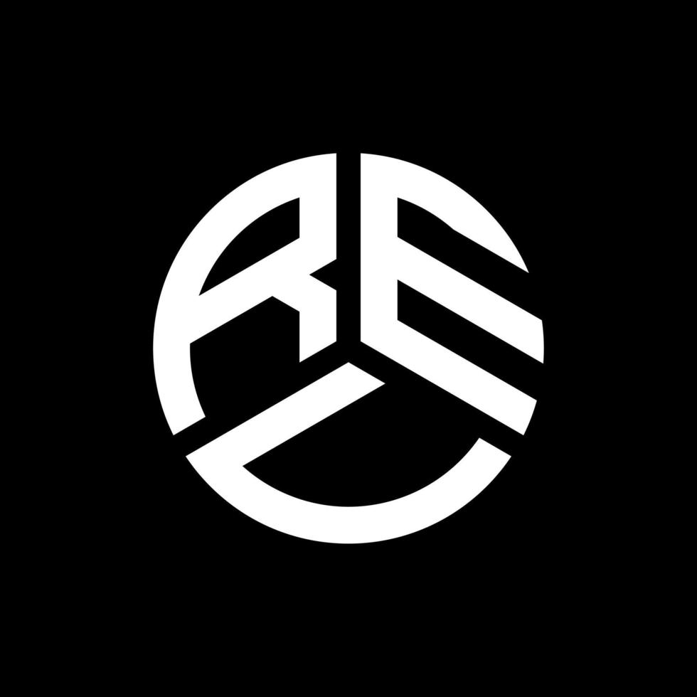 reu lettera logo design su sfondo nero. reu creative iniziali lettera logo concept. disegno della lettera reu. vettore