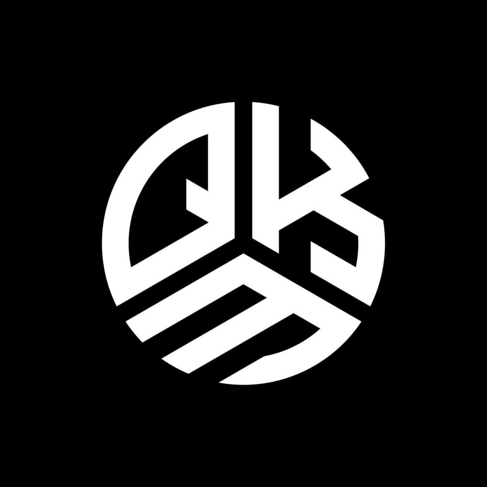 qkm lettera logo design su sfondo nero. qkm creative iniziali lettera logo concept. disegno della lettera qkm. vettore