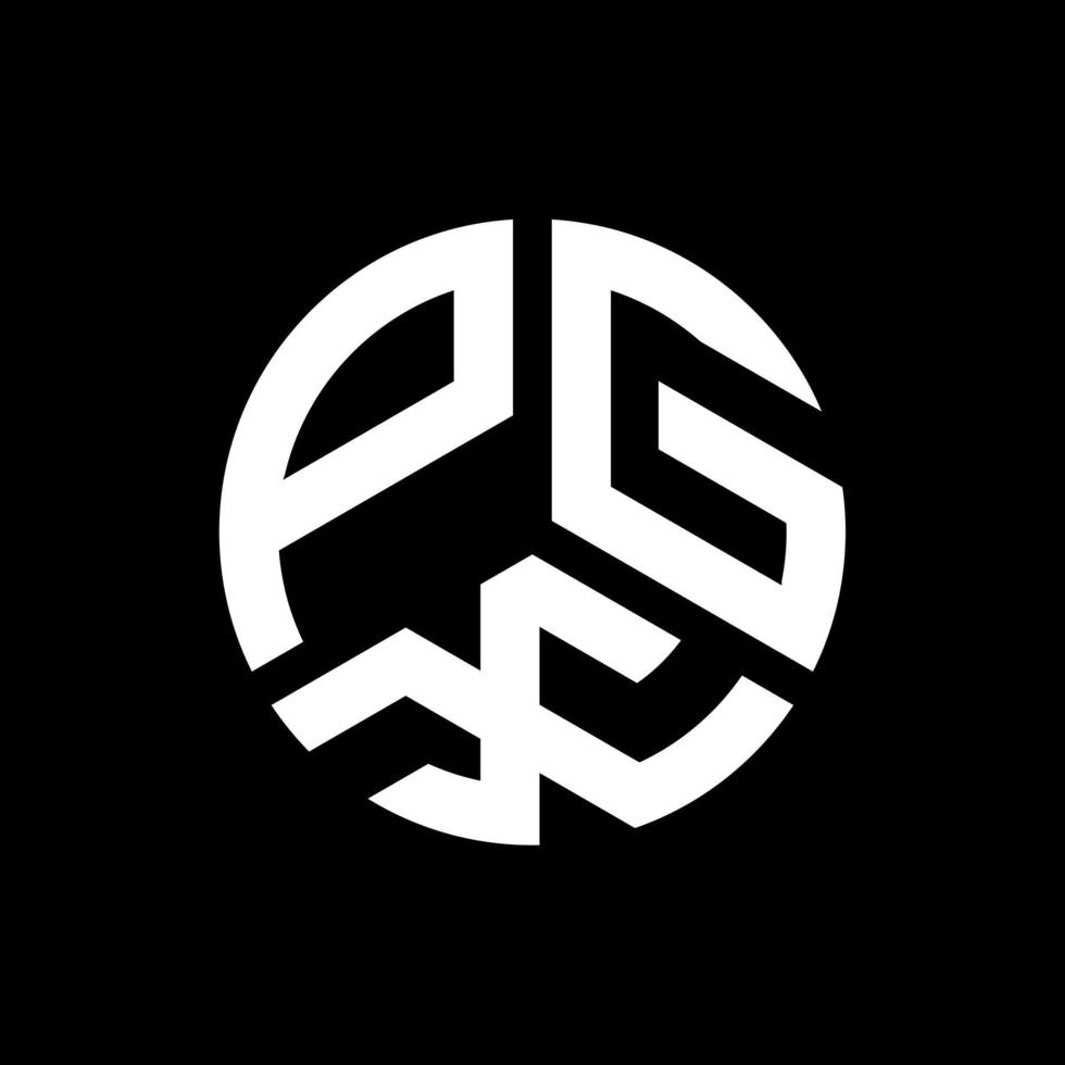 pgx lettera logo design su sfondo nero. pgx creative iniziali lettera logo concept. disegno della lettera pgx. vettore