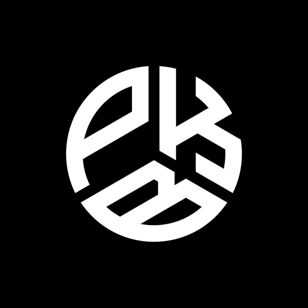 pkb lettera logo design su sfondo nero. pkb creative iniziali lettera logo concept. disegno della lettera pkb. vettore