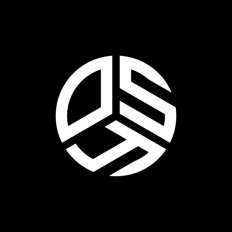 osy lettera logo design su sfondo nero. osy creative iniziali lettera logo concept. disegno della lettera osy. vettore
