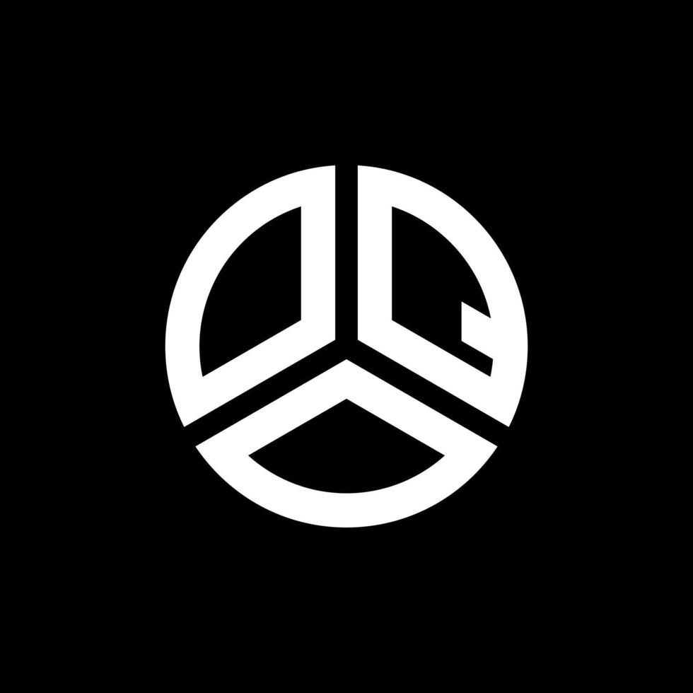 oqo lettera logo design su sfondo nero. oqo creative iniziali lettera logo concept. disegno della lettera oqo. vettore