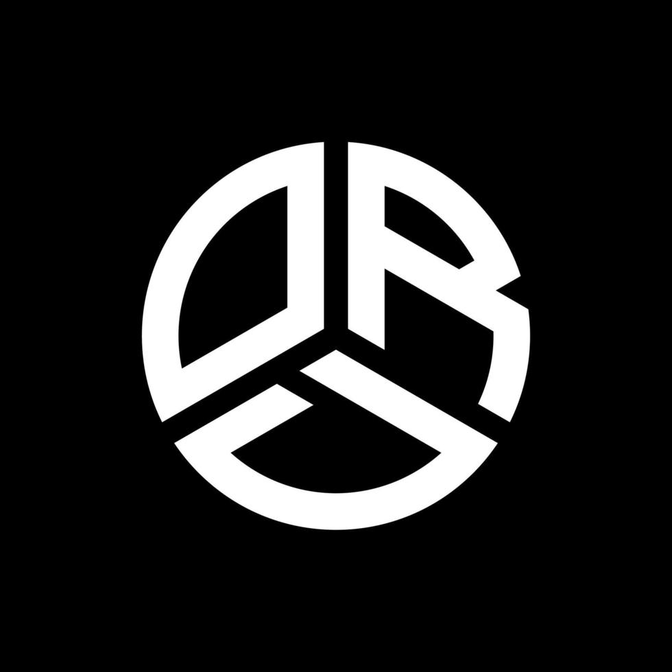 design del logo della lettera ord su sfondo nero. ord creative iniziali lettera logo concept. disegno della lettera dell'ordine. vettore
