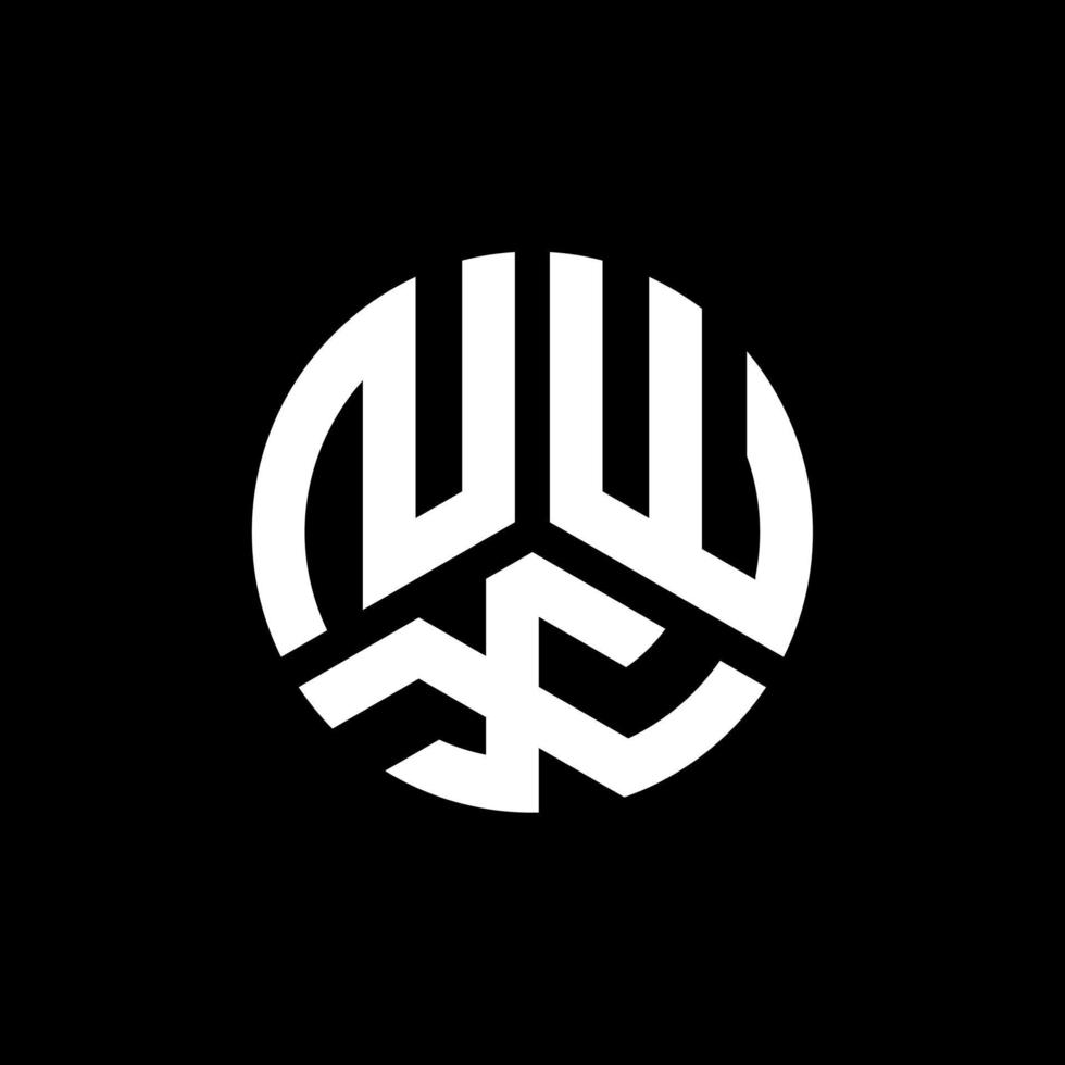 design del logo della lettera nwx su sfondo nero. nwx creative iniziali lettera logo concept. disegno della lettera nwx. vettore