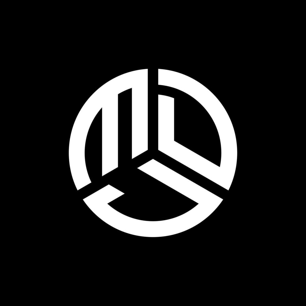 mdj lettera logo design su sfondo nero. mdj creative iniziali lettera logo concept. disegno della lettera mdj. vettore
