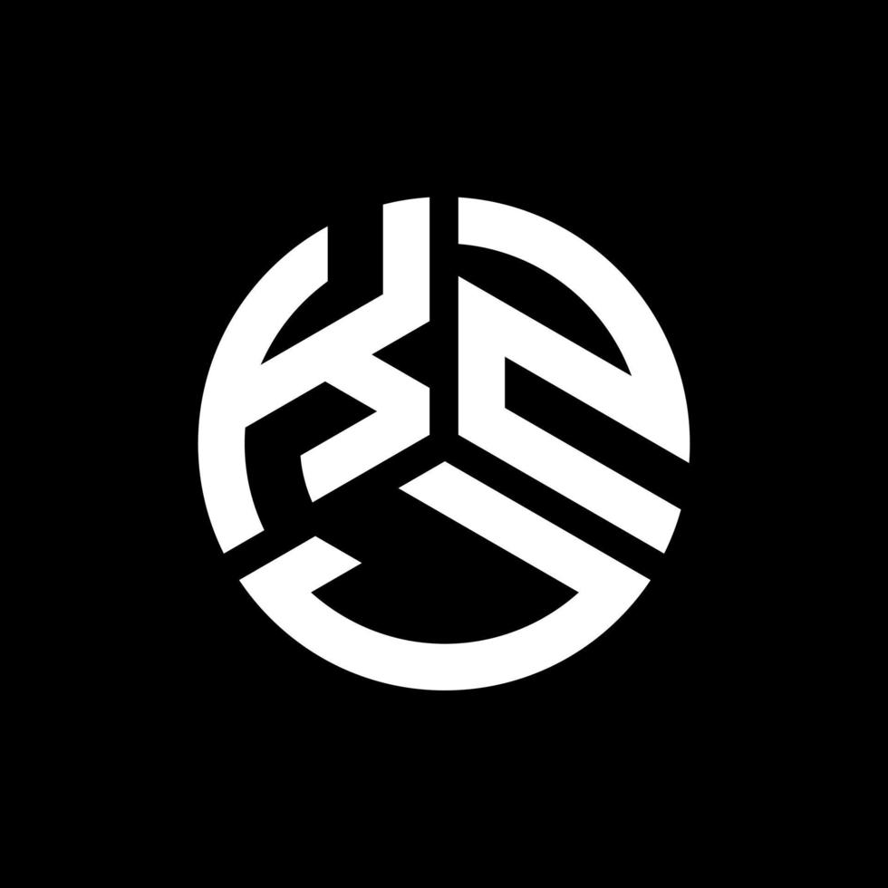 printkzj lettera logo design su sfondo nero. kzj creative iniziali lettera logo concept. disegno della lettera kzj. vettore