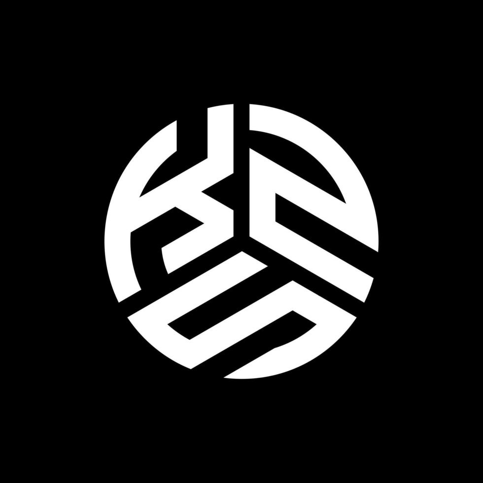 printkzs lettera logo design su sfondo nero. kzs creative iniziali lettera logo concept. disegno della lettera kzs. vettore