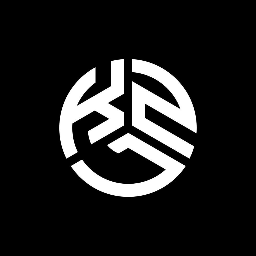 kzl lettera logo design su sfondo nero. kzl creative iniziali lettera logo concept. disegno della lettera kzl. vettore