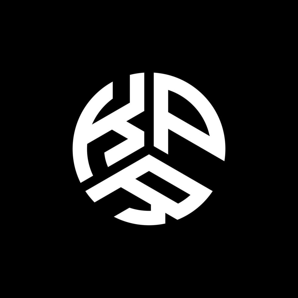 printkpr lettera logo design su sfondo nero. kpr creative iniziali lettera logo concept. disegno della lettera kpr. vettore