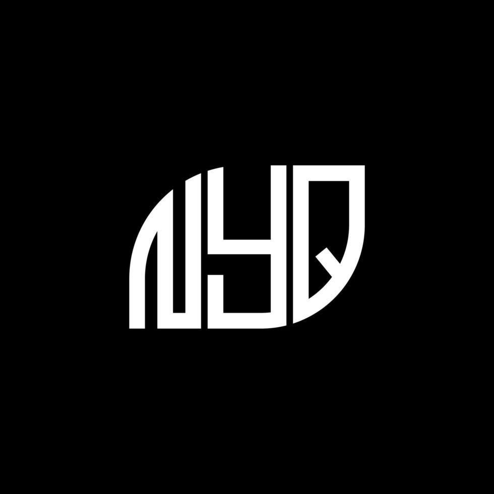 nyq lettera logo design su sfondo nero. nyq creative iniziali lettera logo concept. disegno della lettera nyq. vettore