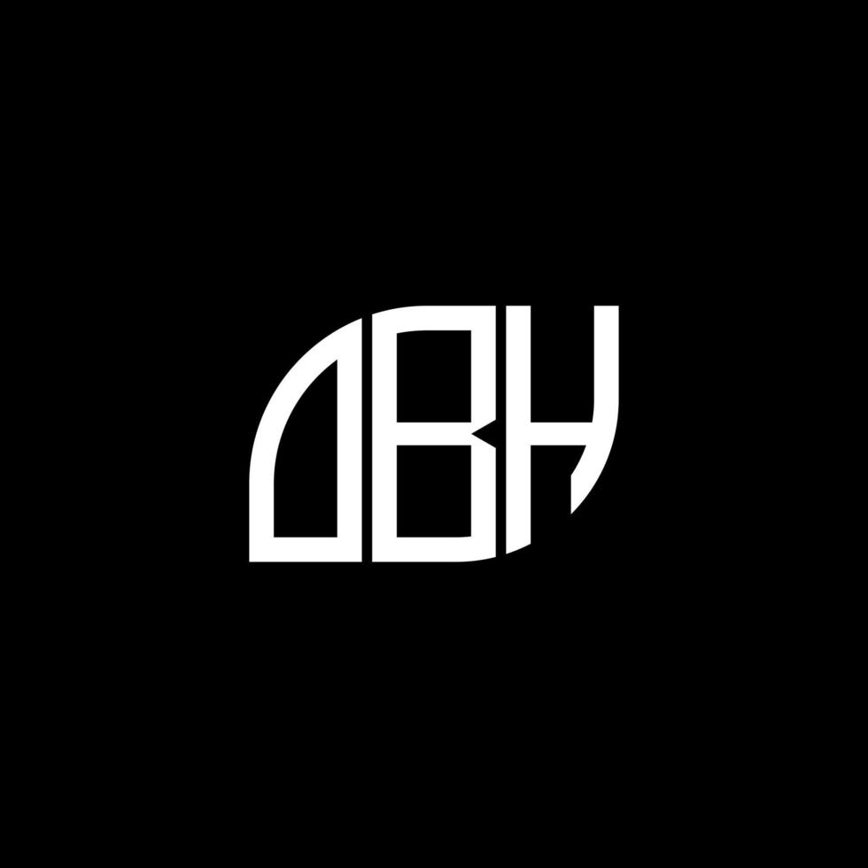 design della lettera obh. design del logo della lettera obh su sfondo nero. obh creative iniziali lettera logo concept. design della lettera obh. design del logo della lettera obh su sfondo nero. o vettore