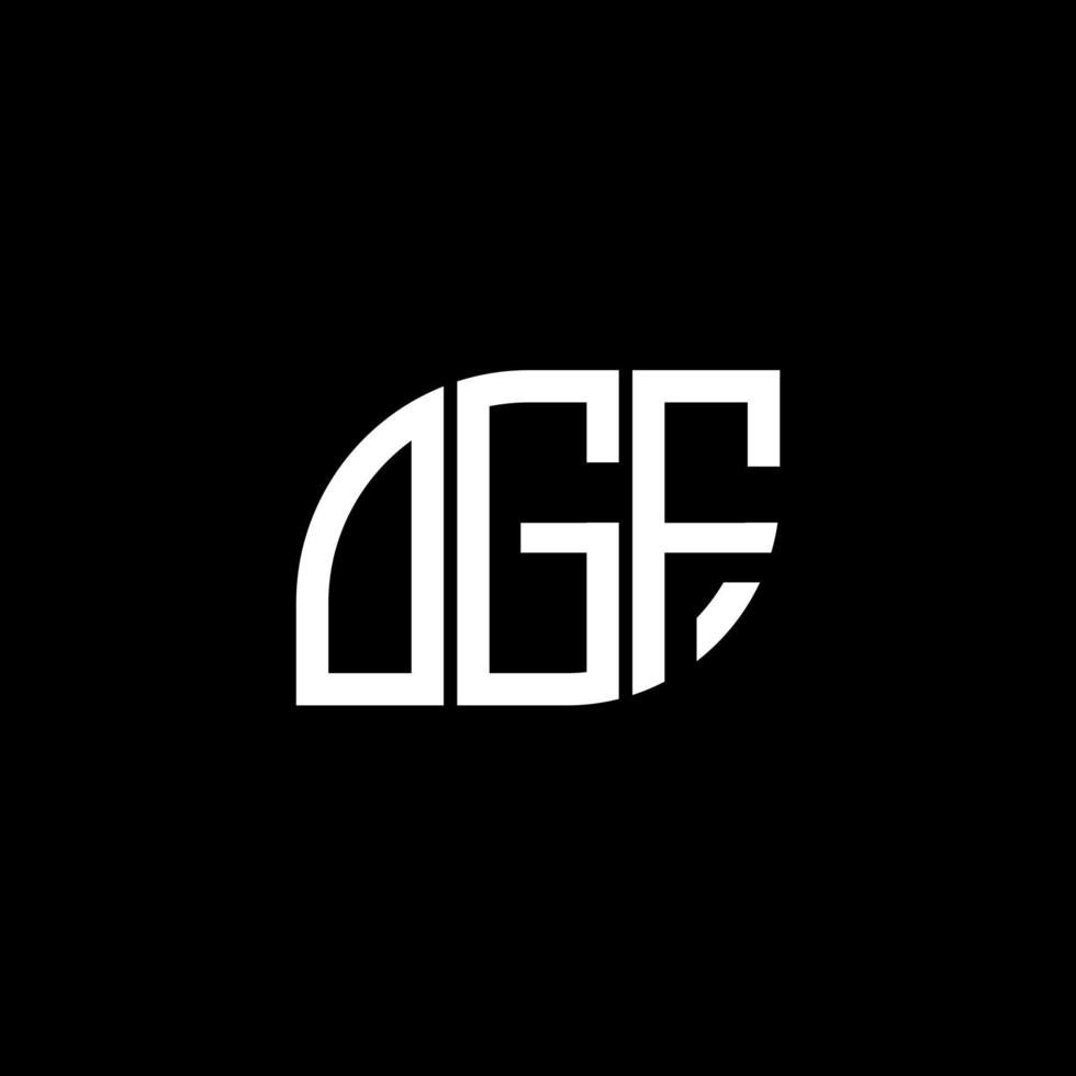 ogf lettera logo design su sfondo nero. ogf creative iniziali lettera logo concept. disegno della lettera ogf. vettore