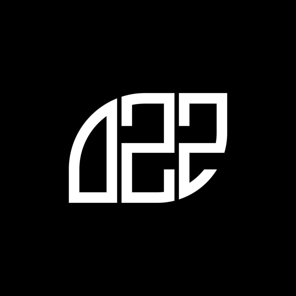 ozz lettera logo design su sfondo nero. ozz creative iniziali lettera logo concept. disegno della lettera ozz. vettore