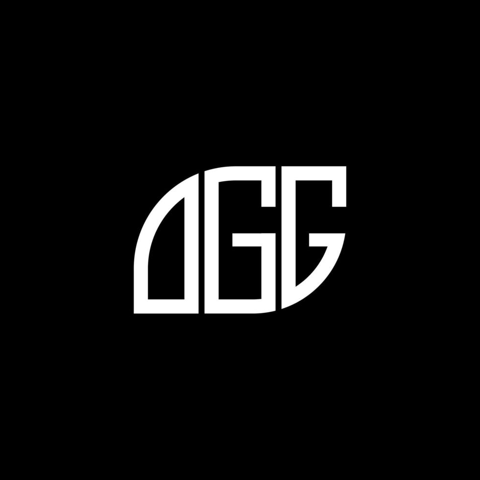 ogg lettera design.ogg lettera logo design su sfondo nero. ogg creative iniziali lettera logo concept. ogg lettera design.ogg lettera logo design su sfondo nero. o vettore
