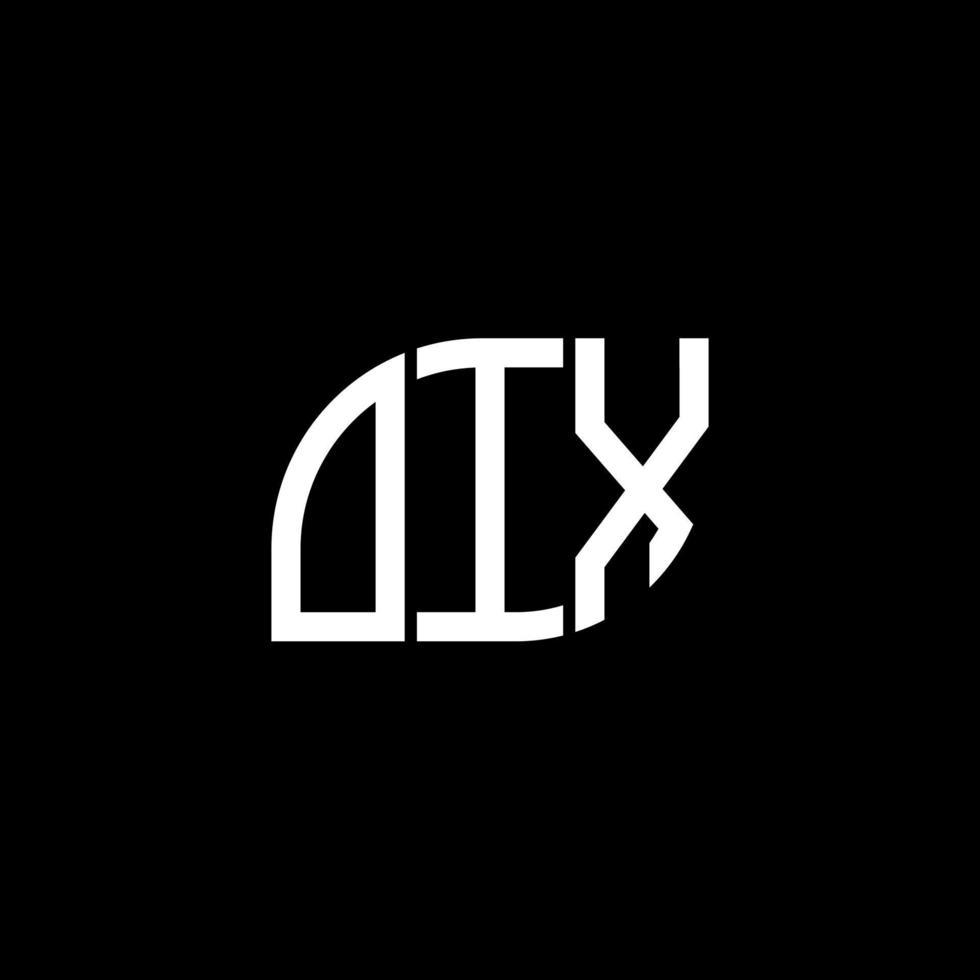 oix lettera design.oix lettera logo design su sfondo nero. oix creative iniziali lettera logo concept. oix lettera design.oix lettera logo design su sfondo nero. o vettore