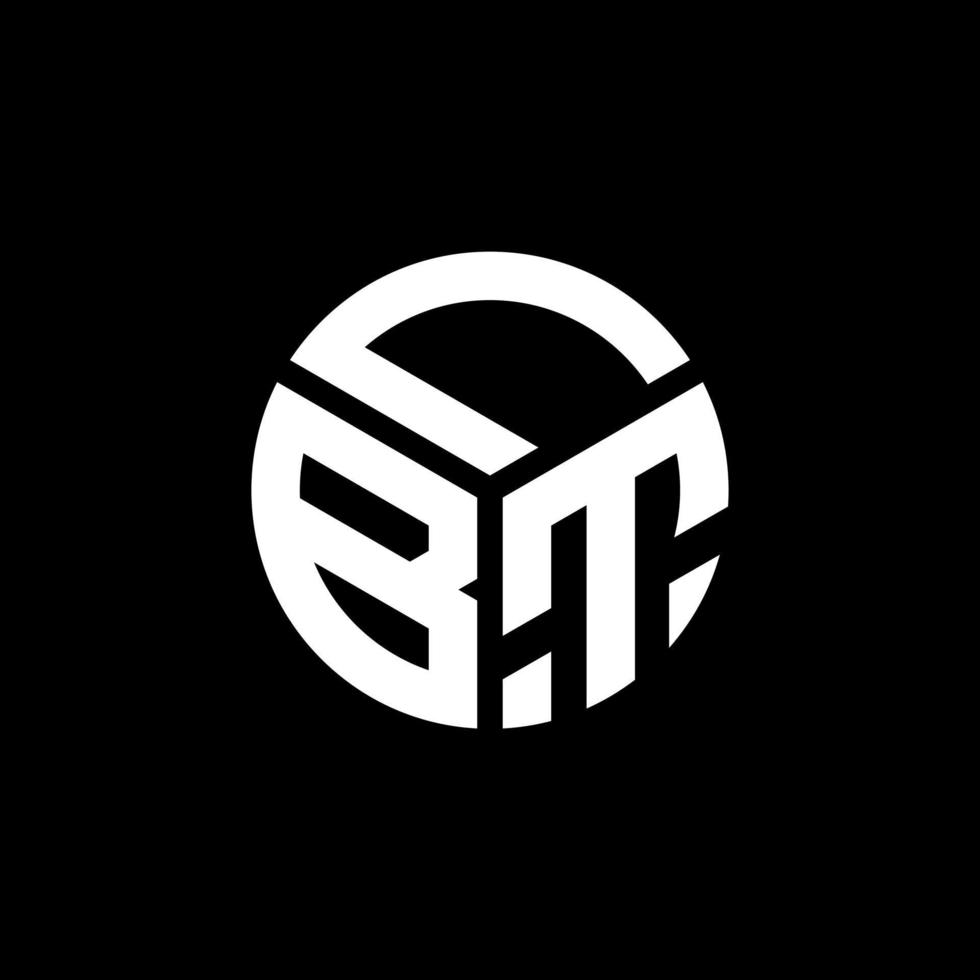 design del logo della lettera lbt su sfondo nero. lbt creative iniziali lettera logo concept. disegno della lettera lbt. vettore
