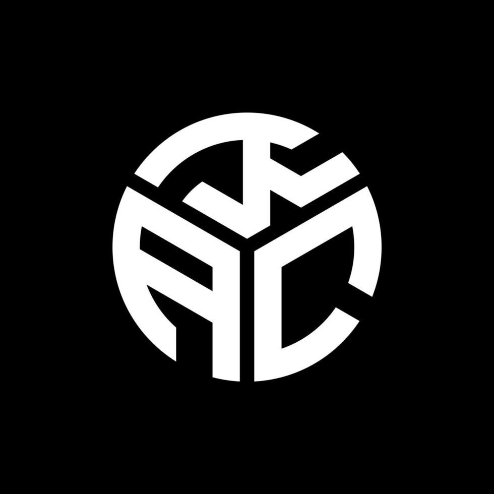 kac lettera logo design su sfondo nero. kac creative iniziali lettera logo concept. disegno della lettera kac. vettore