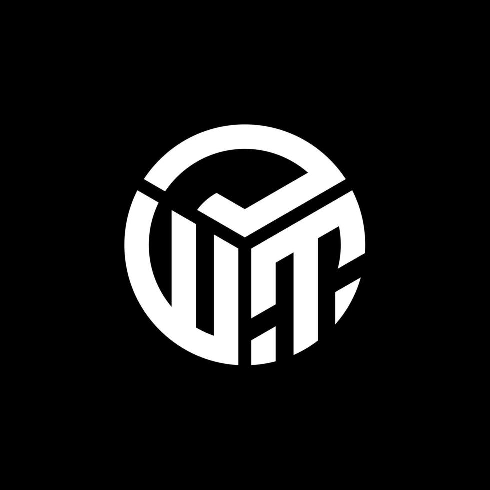 jwt lettera logo design su sfondo nero. jwt creative iniziali lettera logo concept. disegno della lettera jwt. vettore