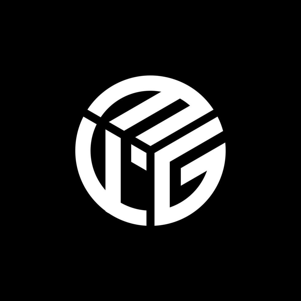mfg lettera logo design su sfondo nero. mfg creative iniziali lettera logo concept. disegno della lettera mfg. vettore