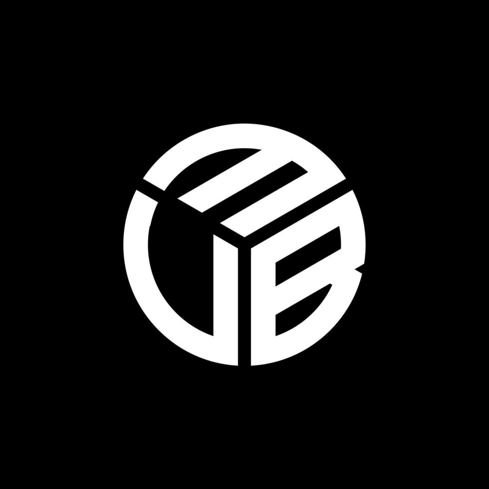 design del logo della lettera mub su sfondo nero. mub creative iniziali lettera logo concept. disegno della lettera mub. vettore