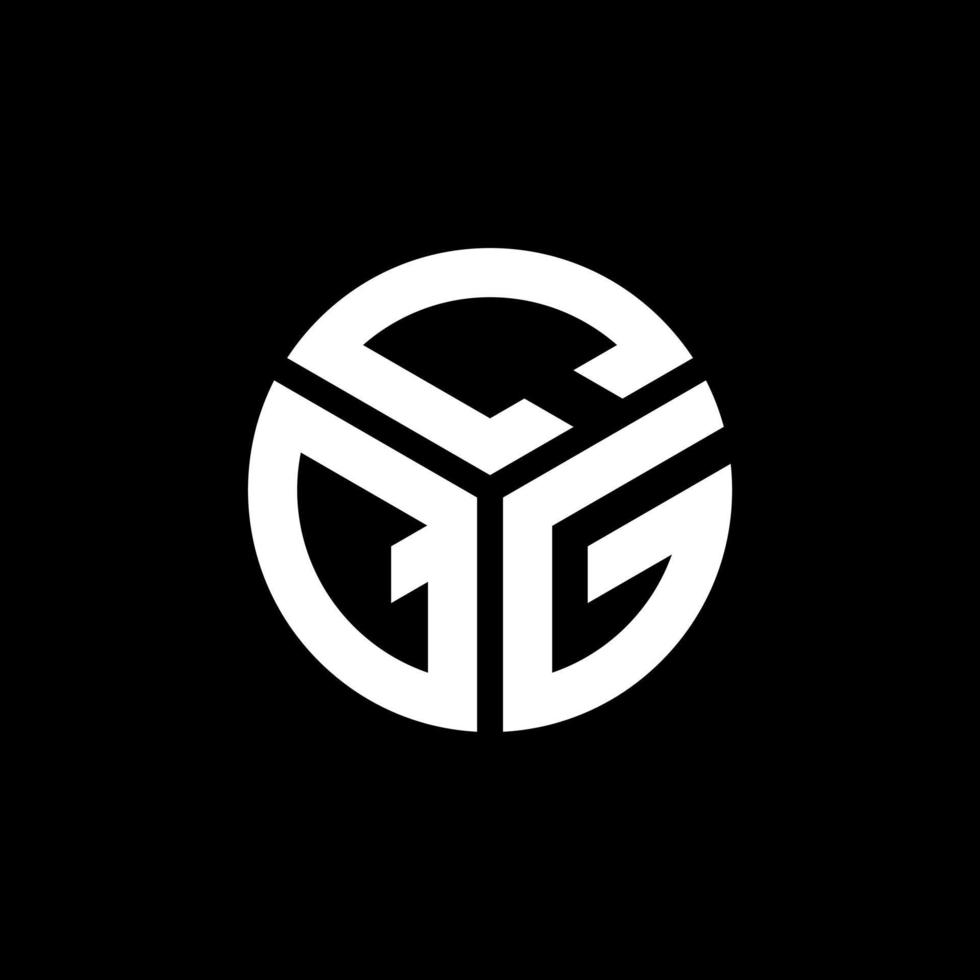 cqg lettera logo design su sfondo nero. cqg creative iniziali lettera logo concept. disegno della lettera cqg. vettore