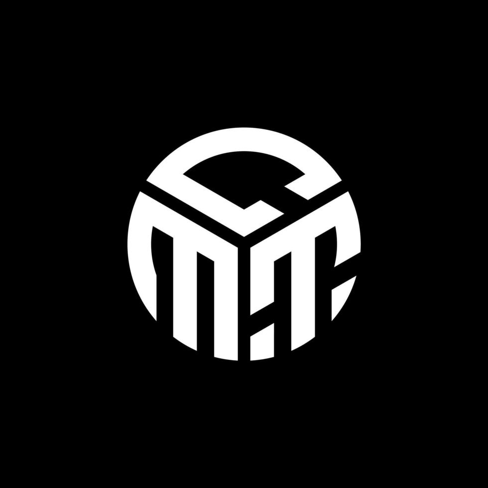 disegno del logo della lettera cmt su sfondo nero. cmt creative iniziali lettera logo concept. disegno della lettera cmt. vettore