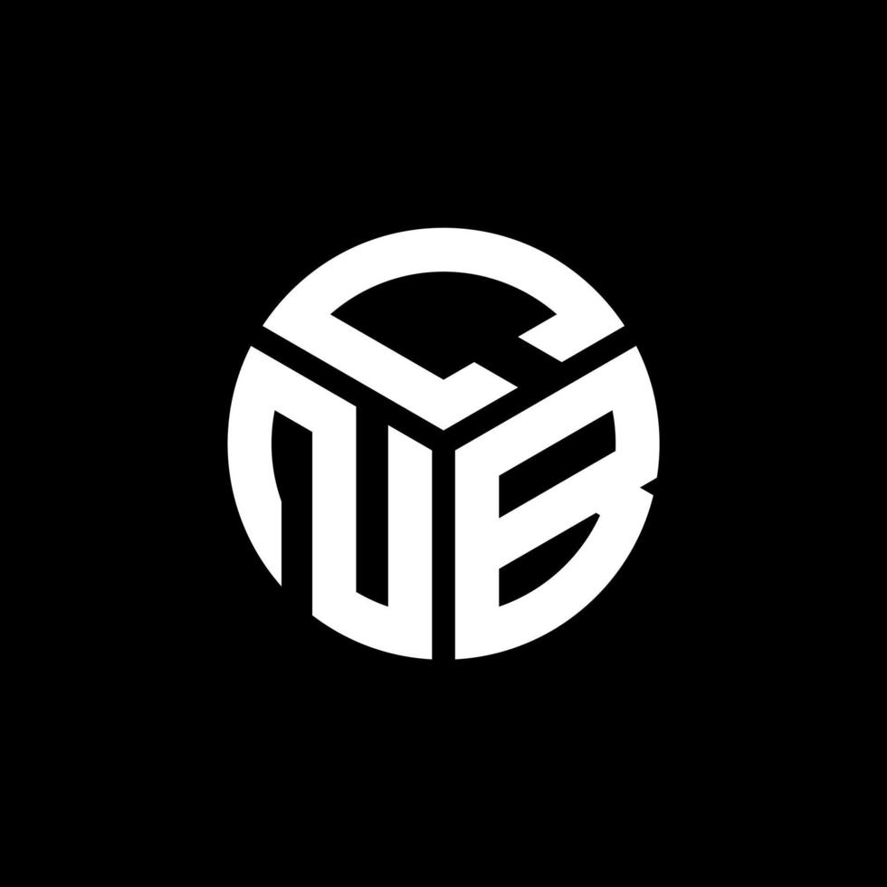 cnb lettera logo design su sfondo nero. cnb creative iniziali lettera logo concept. disegno della lettera cnb. vettore