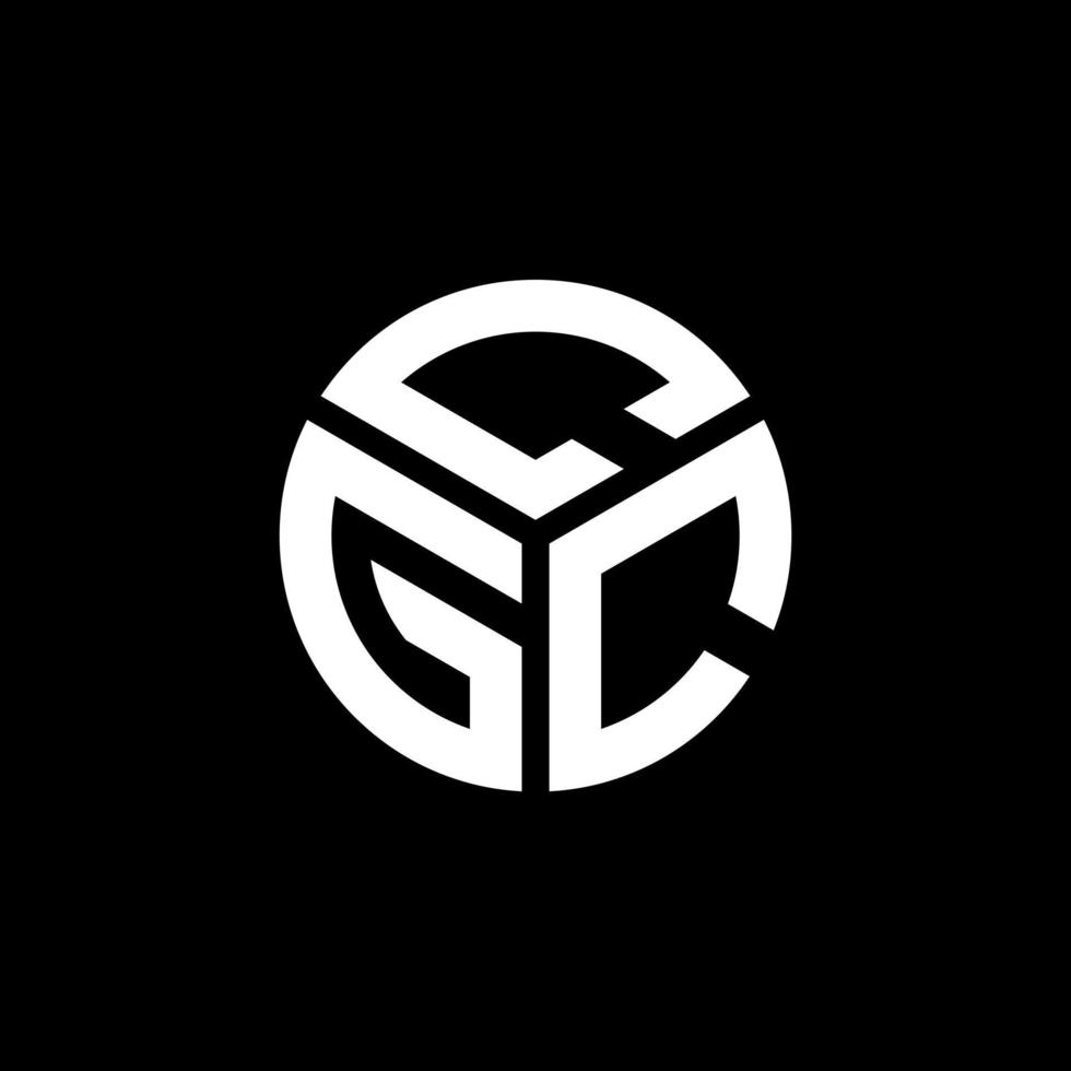 cgc lettera logo design su sfondo nero. cgc creative iniziali lettera logo concept. disegno della lettera cgc. vettore