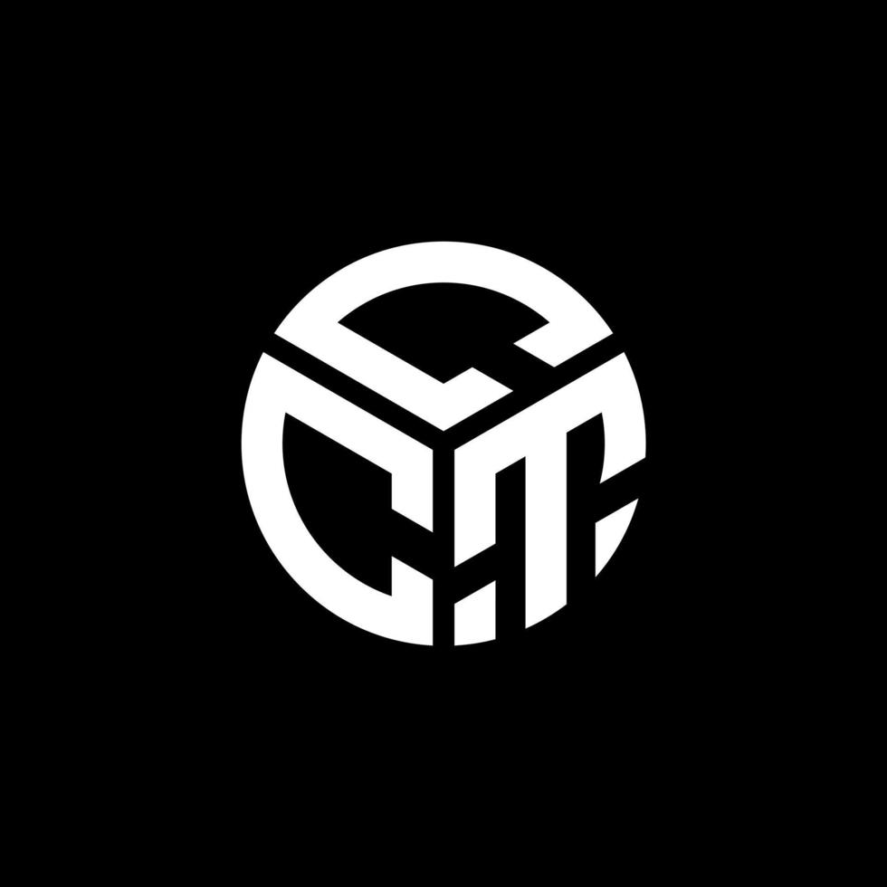 cct lettera logo design su sfondo nero. cct creative iniziali lettera logo concept. disegno della lettera cct. vettore