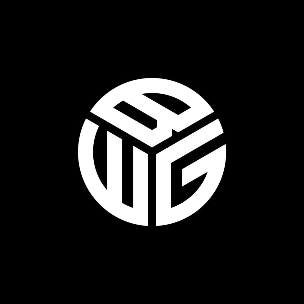 design del logo della lettera bwg su sfondo nero. bwg creative iniziali lettera logo concept. disegno della lettera bwg. vettore
