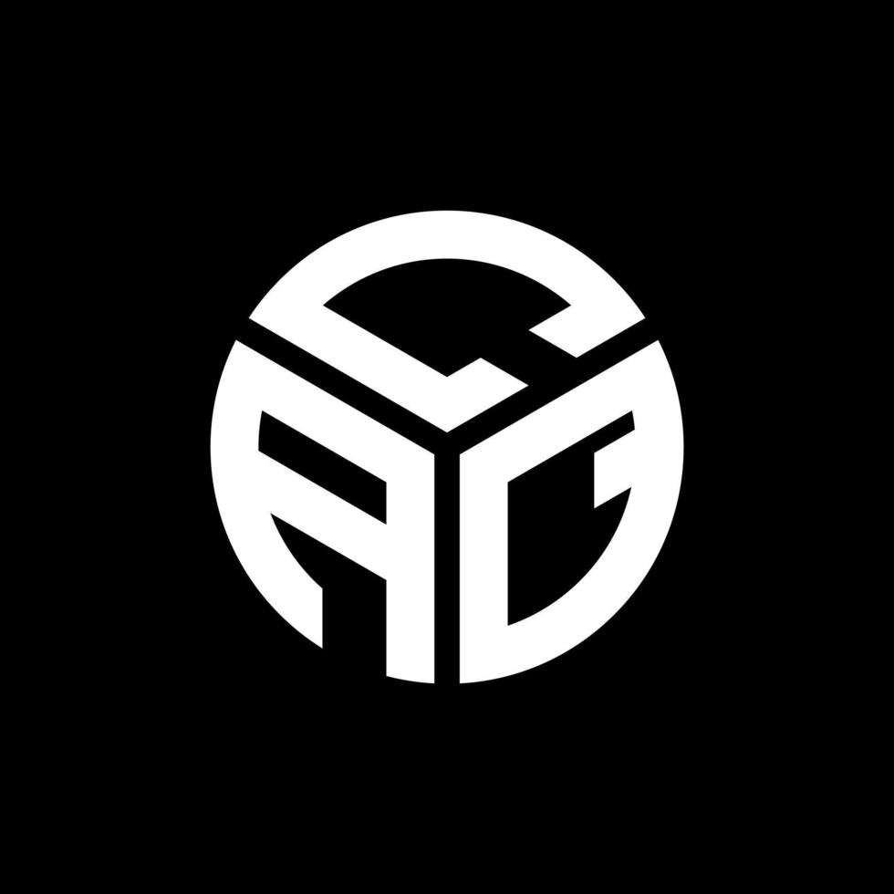 design del logo della lettera caq su sfondo nero. caq creative iniziali lettera logo concept. disegno della lettera caq. vettore