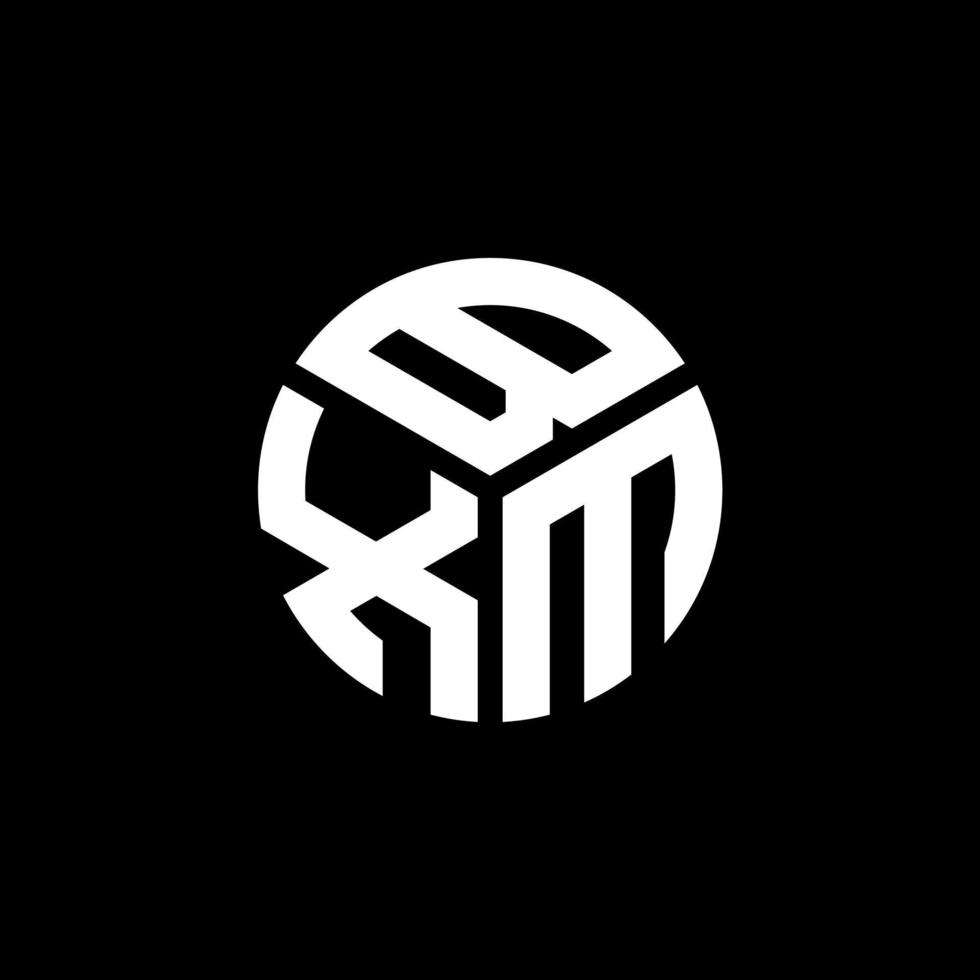 design del logo della lettera bxm su sfondo nero. bxm creative iniziali lettera logo concept. disegno della lettera bxm. vettore
