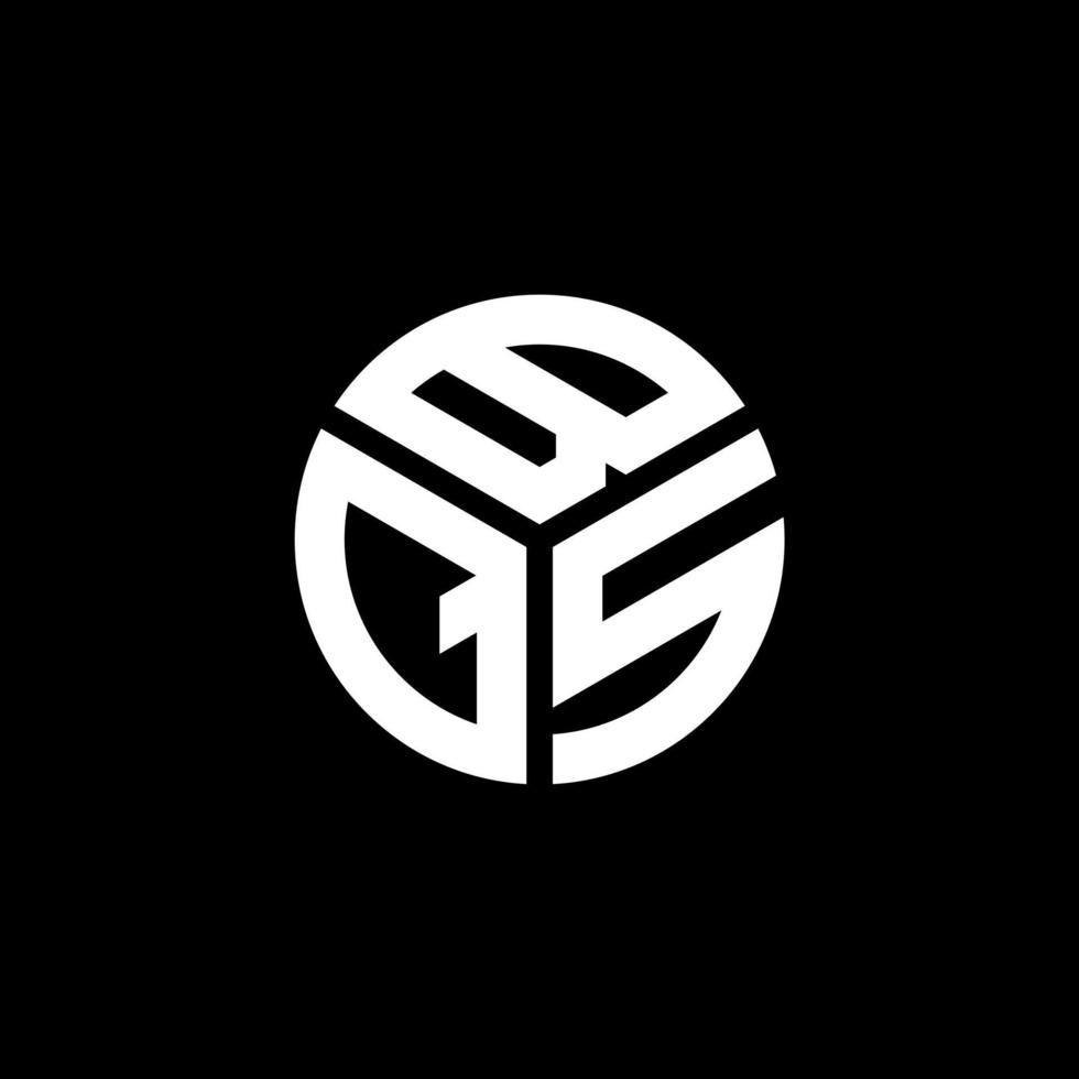 design del logo della lettera bqs su sfondo nero. bqs creative iniziali lettera logo concept. disegno della lettera bqs. vettore