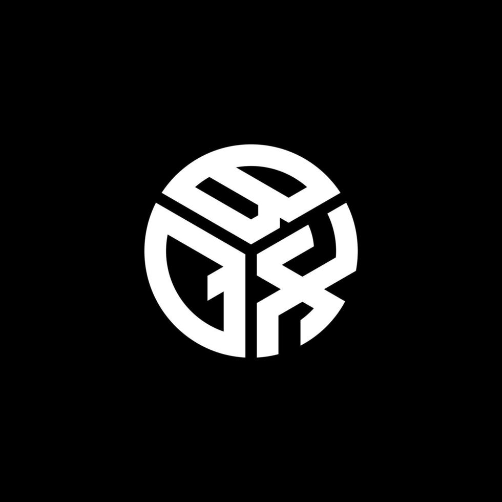 design del logo della lettera bqx su sfondo nero. bqx creative iniziali lettera logo concept. disegno della lettera bqx. vettore