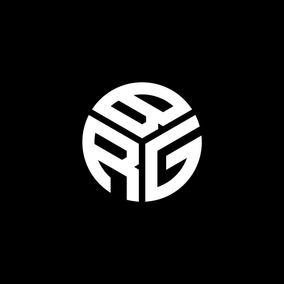 brg lettera logo design su sfondo nero. brg creative iniziali lettera logo concept. disegno della lettera brg. vettore