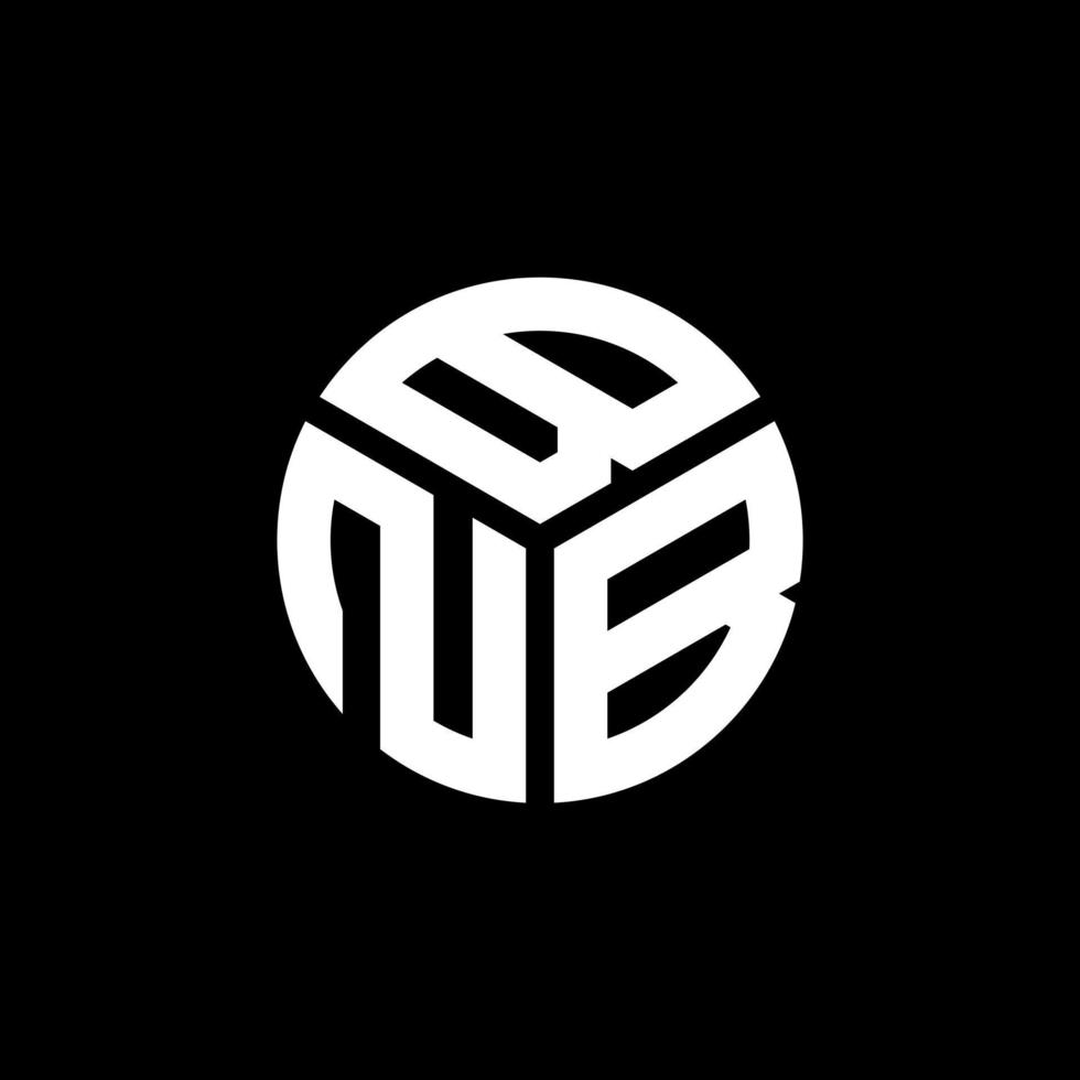 design del logo della lettera bnb su sfondo nero. concetto di logo della lettera di iniziali creative di bnb. progettazione di lettere bnb. vettore