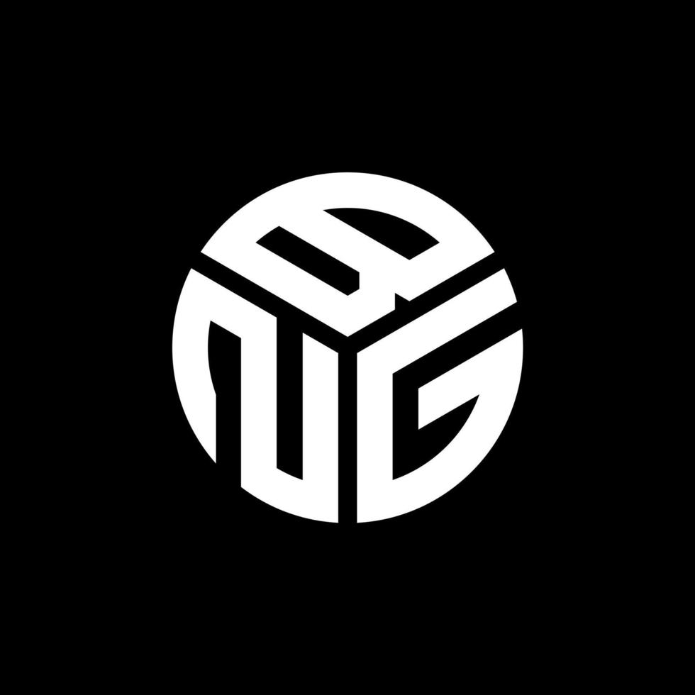 design del logo della lettera bng su sfondo nero. bng creative iniziali lettera logo concept. disegno della lettera bng. vettore