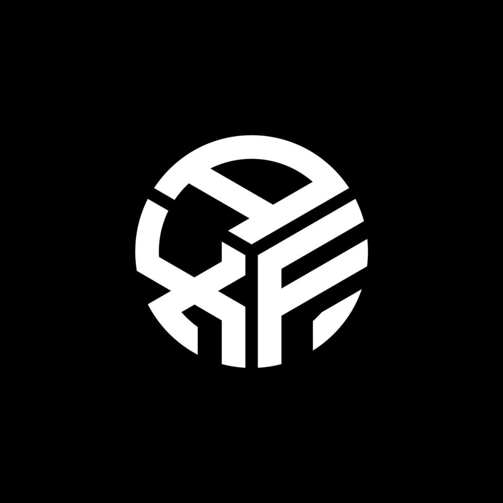 axf lettera logo design su sfondo nero. axf creative iniziali lettera logo concept. disegno della lettera axf. vettore