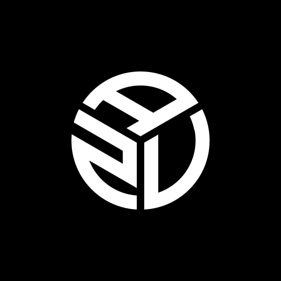 azu lettera logo design su sfondo nero. azu creative iniziali lettera logo concept. disegno della lettera azu. vettore