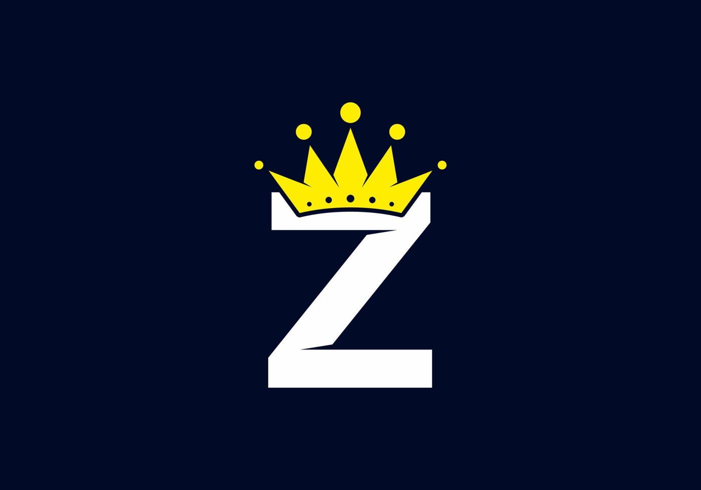 lettera iniziale z con corona vettore