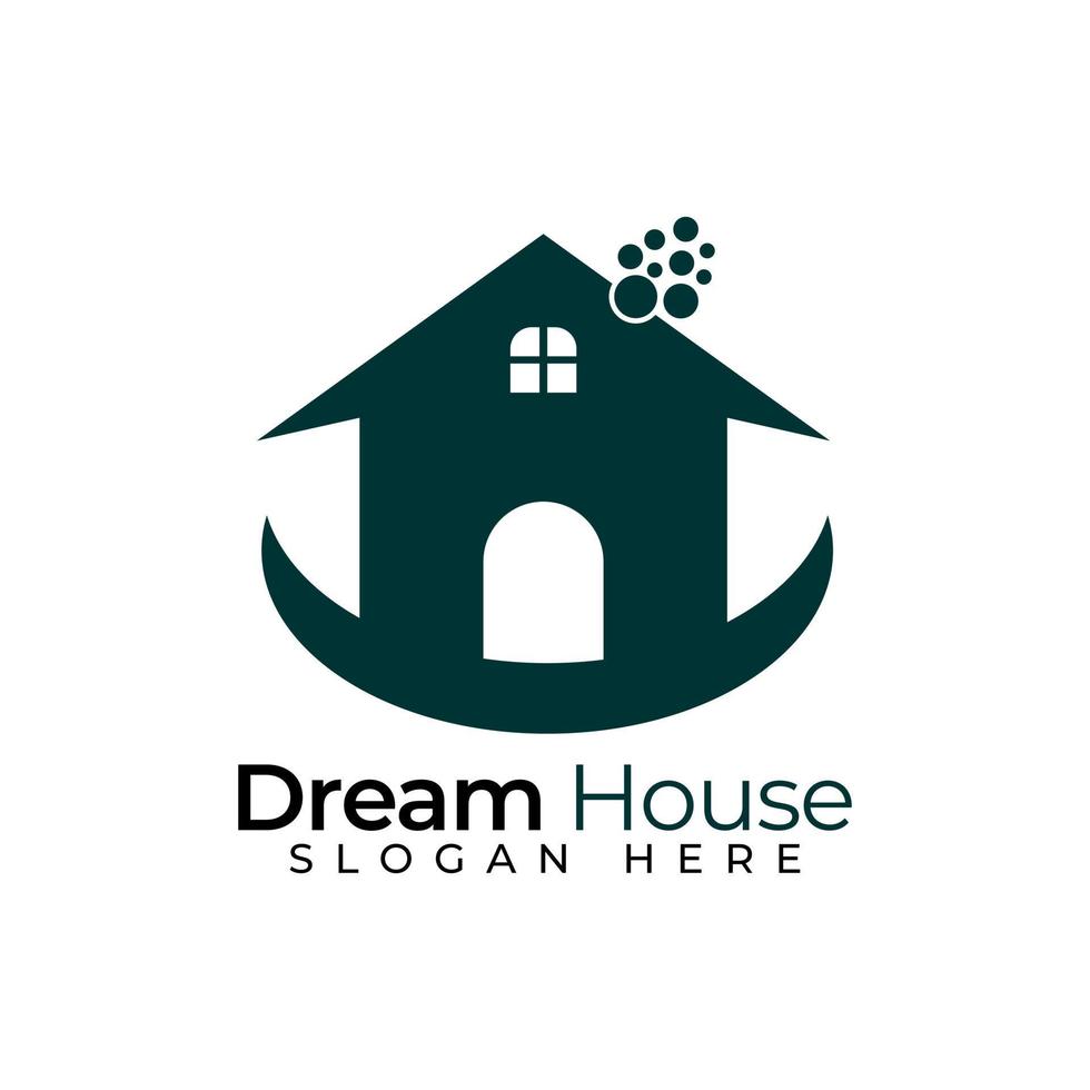 modello di logo della casa dei sogni vettore