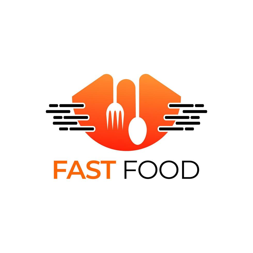 design del logo di fast food vettore