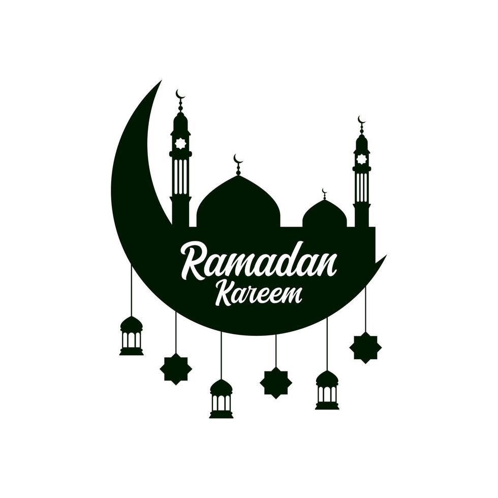 design del logo ramadan kareem vettore